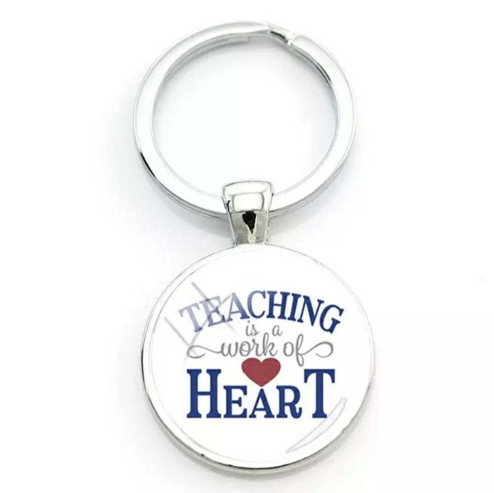 NEW Teacher Teaching Keychain Work of Heart Gift